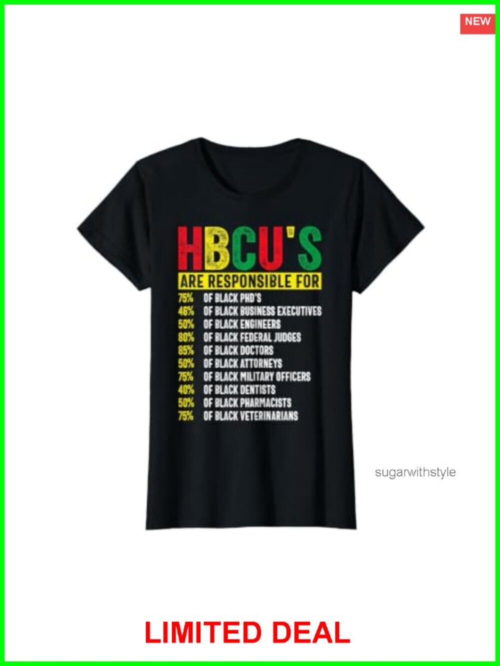 HBCU Graduate Success T-Shirt Classic Fit Double-Needle Hem Tee